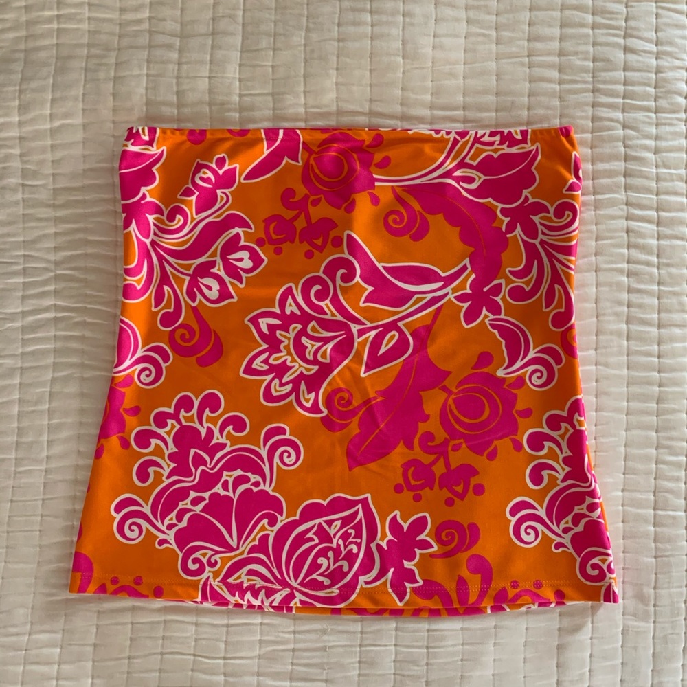 Jude Connally Tina top size M etched floral coral